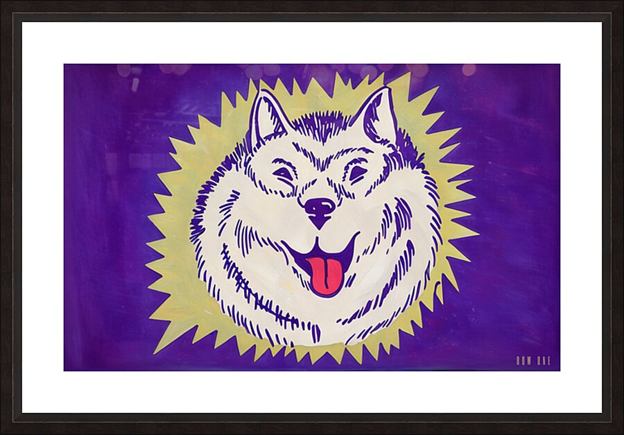 1957 Washington Husky Art  Framed Print Print