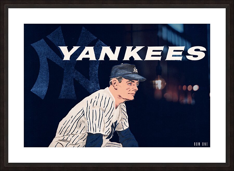 1958 New York Yankees Baseball Cover Art Remix  Framed Print Print