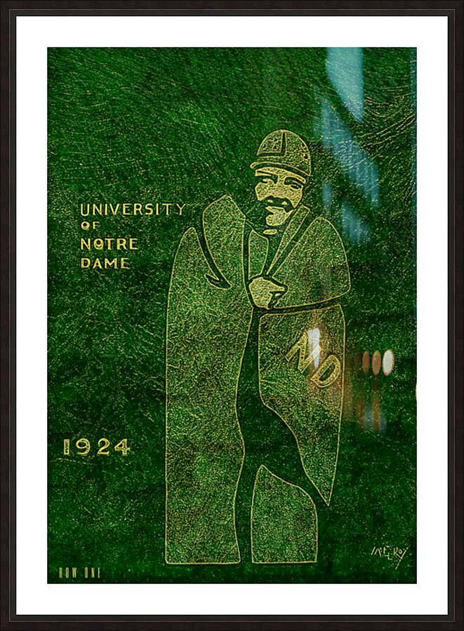 1924 Notre Dame Football Player Art  Framed Print Print