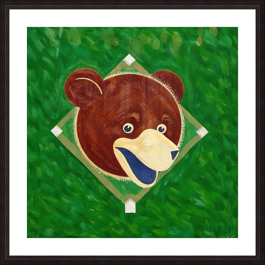 1940 Chicago Cubs Baseball Diamond Art Remix  Framed Print Print
