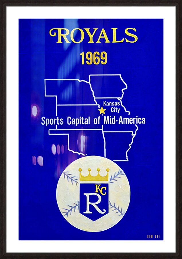 1969 Kansas City Royals Art  Framed Print Print