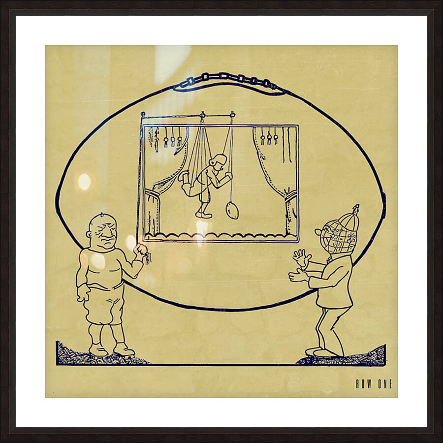 1920s knute rockne puppetmaster art  Framed Print Print