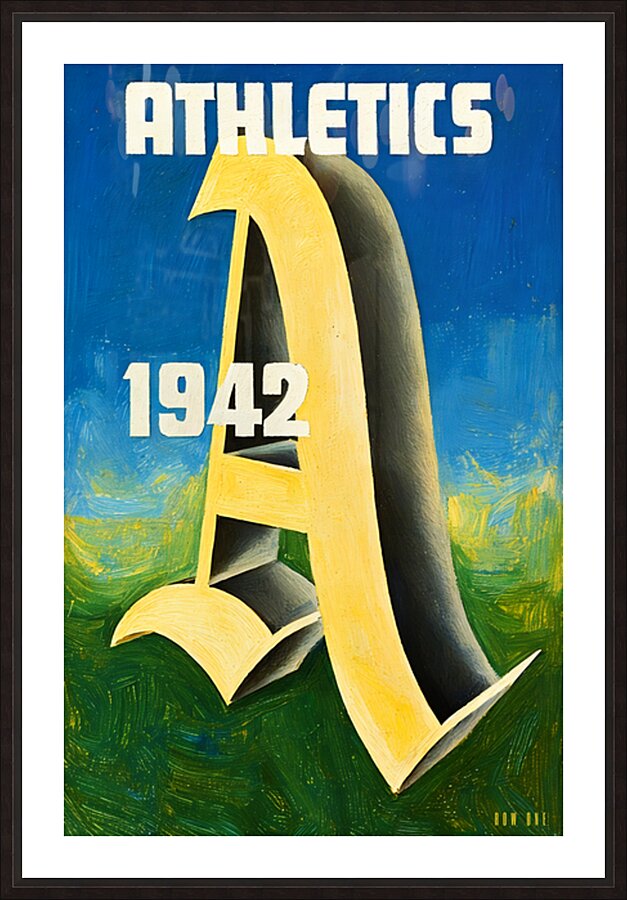 1942 Philadelphia Athletics Cover Art  Framed Print Print