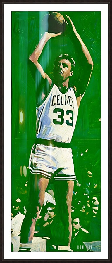 Larry Bird Celtics Painting  Framed Print Print