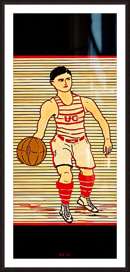 Early 1900s Cincinnati Bearcats Basketball Art  Framed Print Print