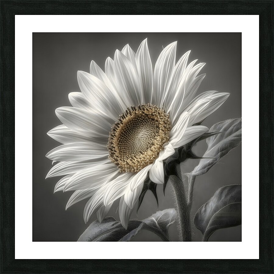 Sunflower Selfie 23 - Sunflower Portrait Art Prints Picture Frame print
