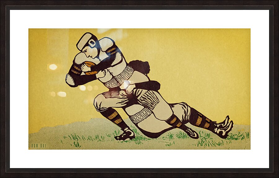 Early 1900s Purdue Boilermakers Football Art  Framed Print Print