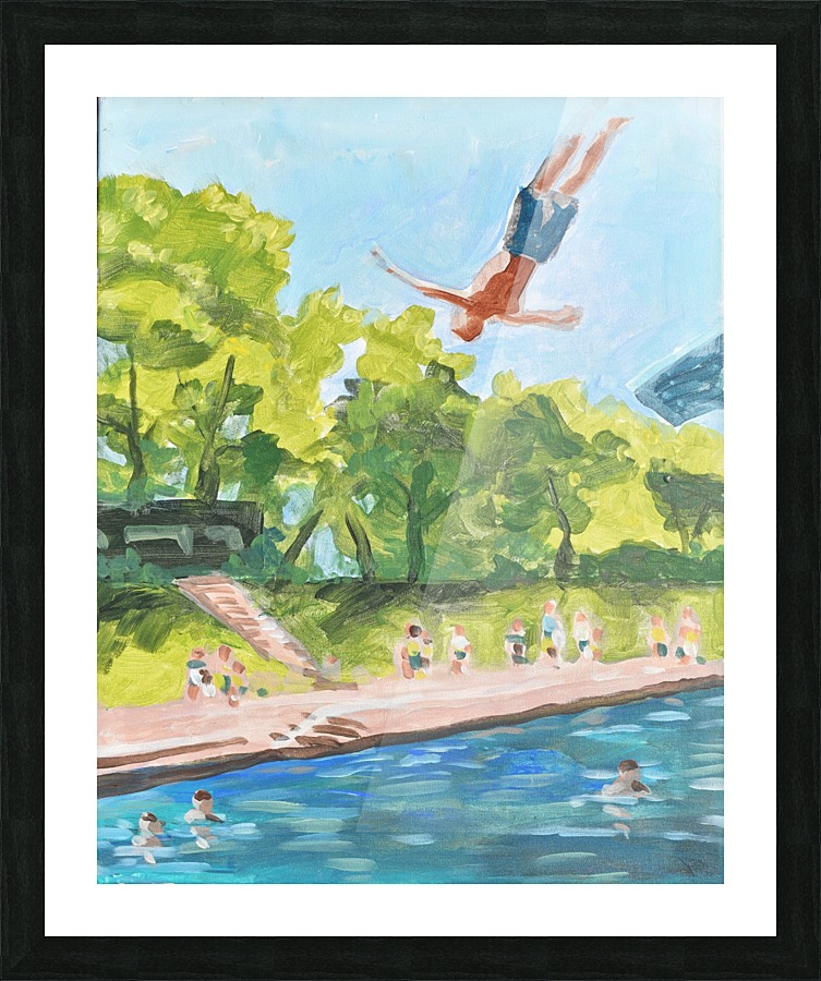 Barton Springs. Zach C  Framed Print Print
