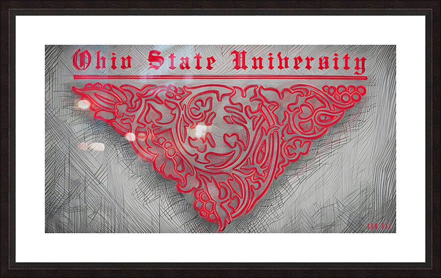 Early 1900s Ohio State University Art Remix Picture Frame print