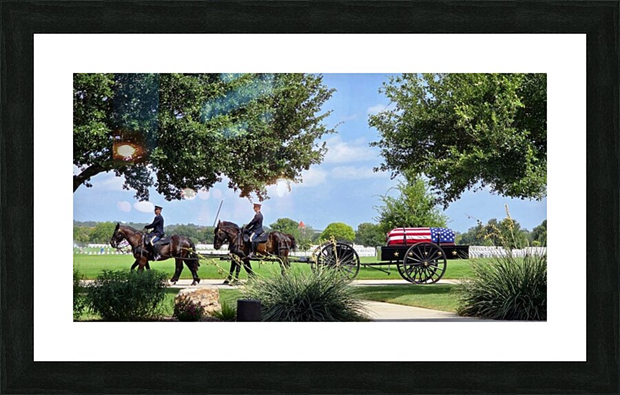 Horse-drawn Caisson Picture Frame print
