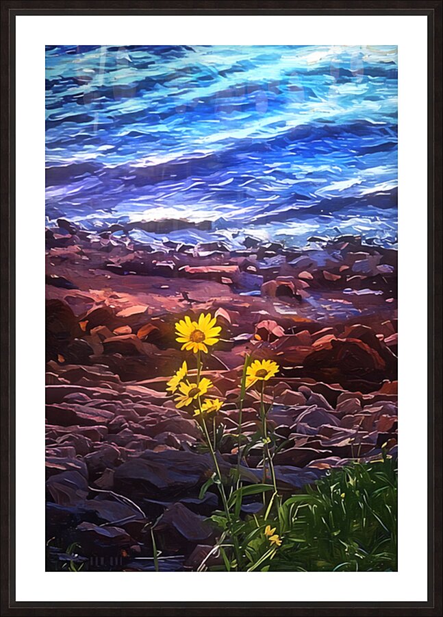 Yellow Petals Picture Frame print
