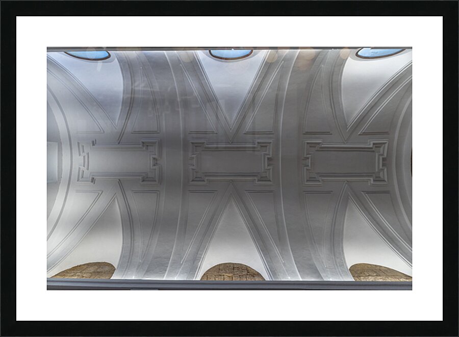 Vaulted Ceiling Geometry Picture Frame print