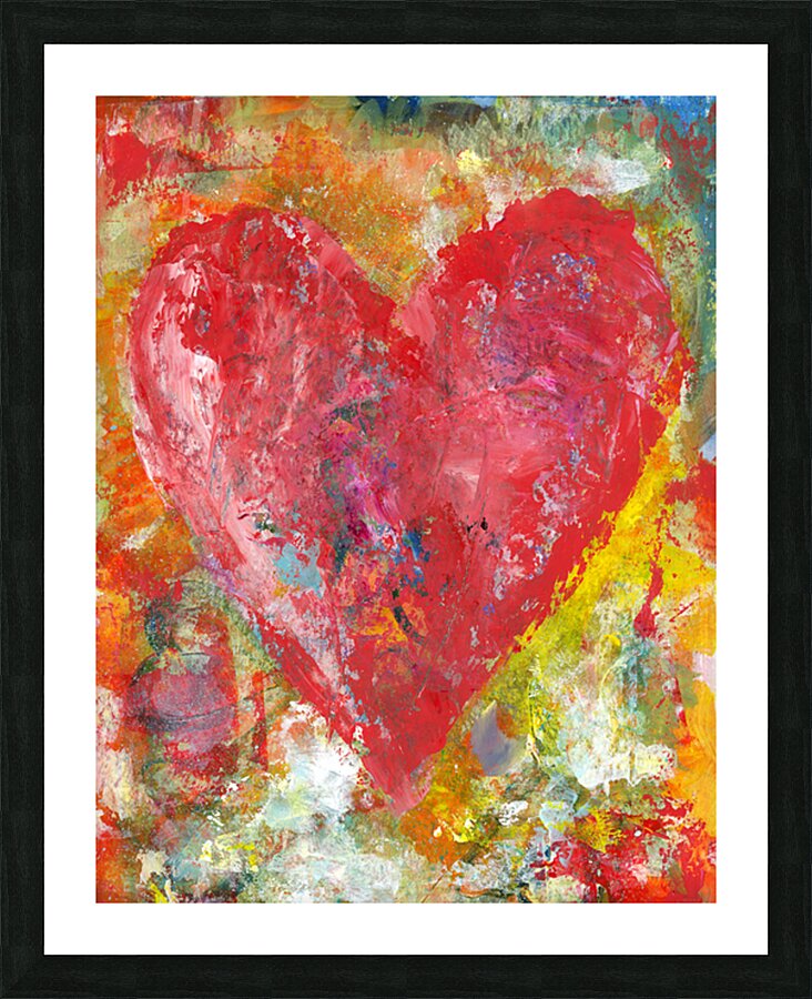Big red heart Picture Frame print