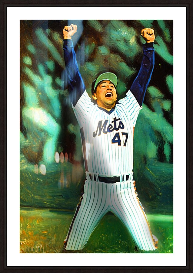 1986 Jesse Orosco New York Mets Art  Picture Frame print