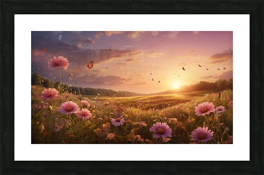 Leonardo Vision XL A magical wildflower meadow in Picture Frame print