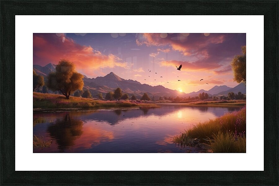 Leonardo Vision XL A breathtaking sunset landscap Picture Frame print