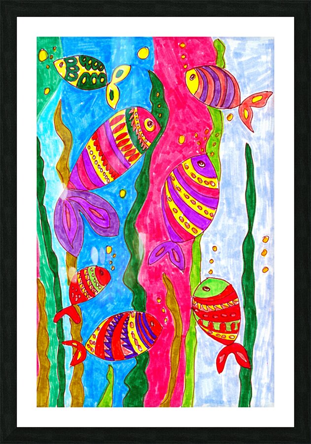 Abstract Fish The Original Picture Frame print