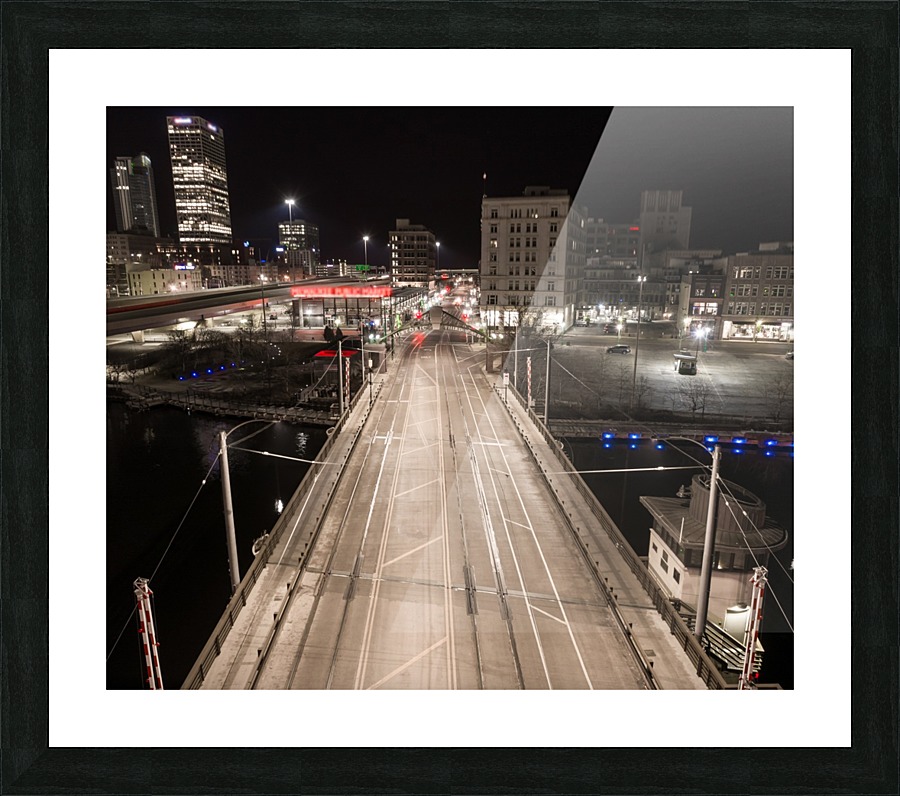 Milwaukee Bridge of The Past Picture Frame print