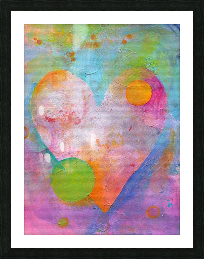 Love universe abstract acrylic painting  Picture Frame print