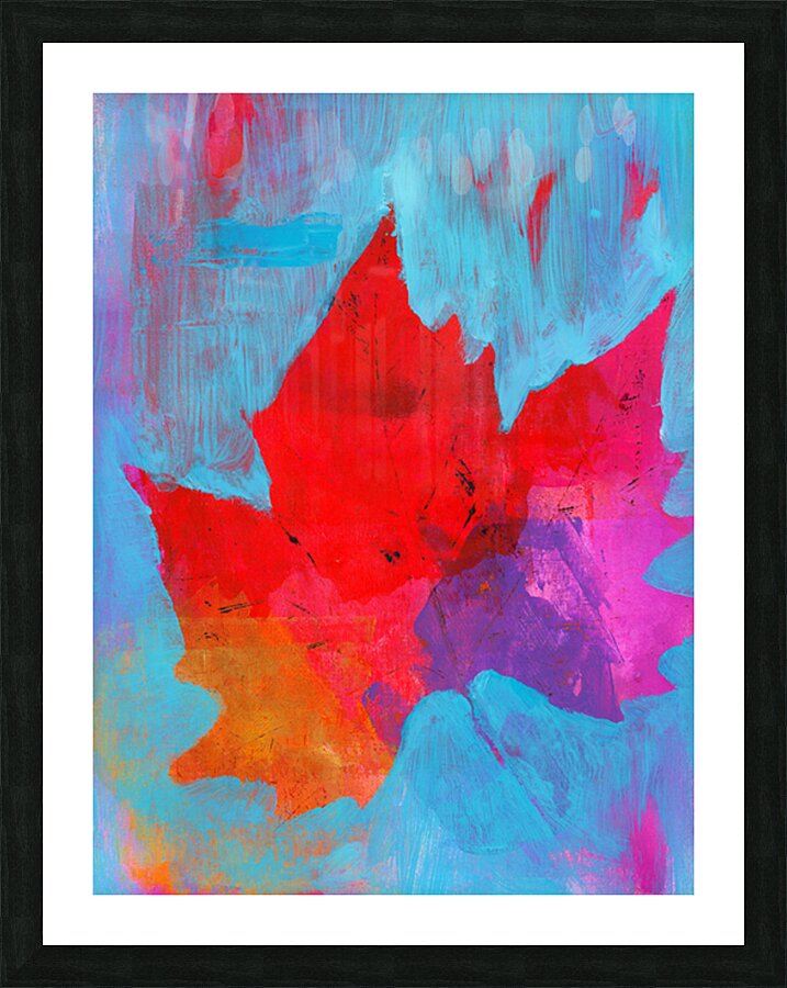 Big colorful leaf Picture Frame print