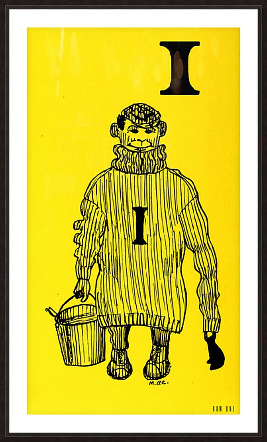 Early 1900s Iowa Hawkeyes Water Boy Art  Picture Frame print