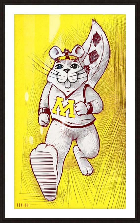 1980s Minnesota Golden Gopher Jogging Picture Frame print