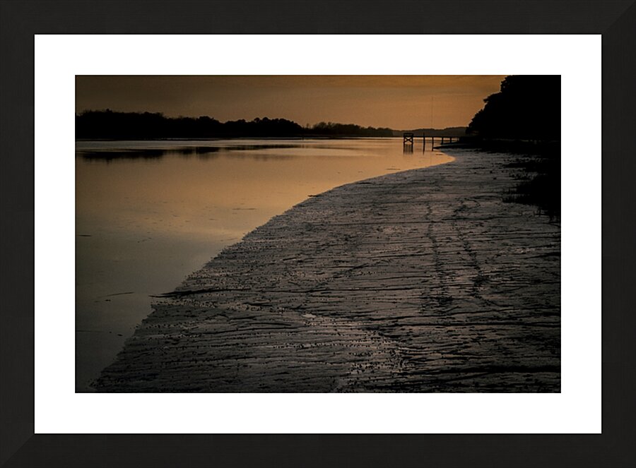 Buck Hall Intracoastal Low Tide Sunset Picture Frame print