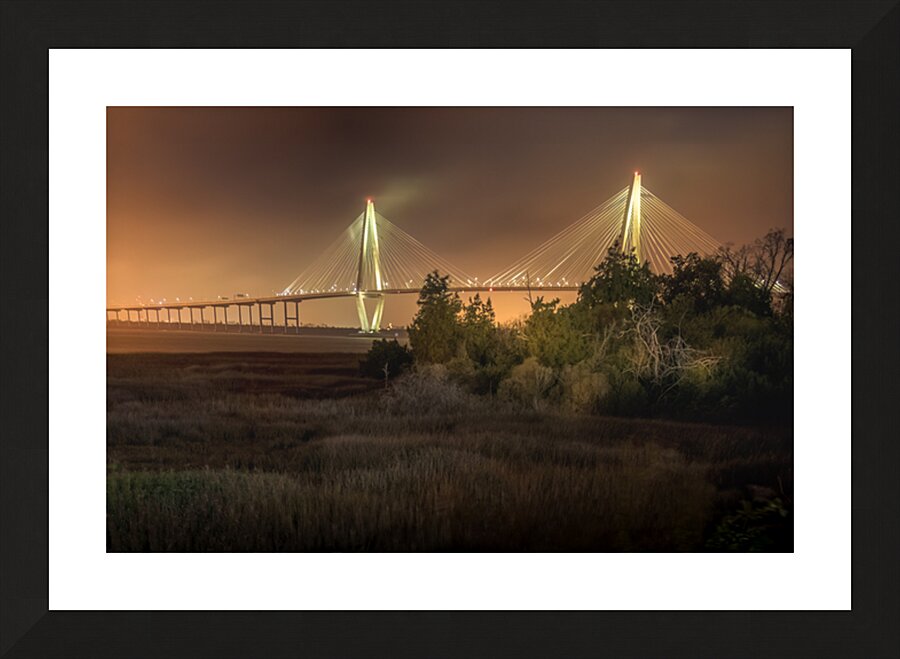 Charleston Skyline at New Years Picture Frame print