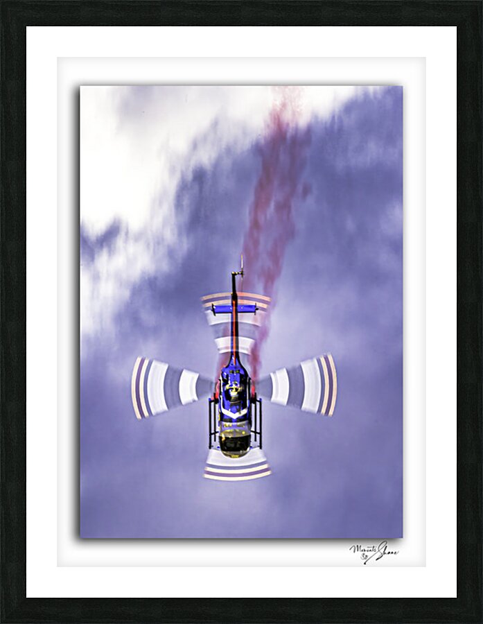 Heli Redbulling Picture Frame print