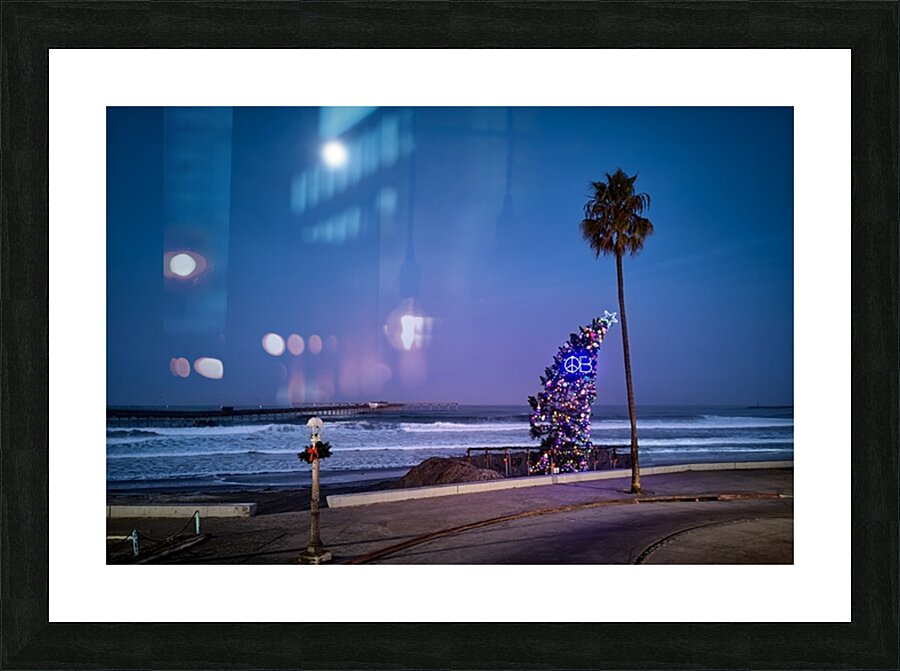 Christmas on the Beach in Ocean Beach San Diego  Picture Frame print