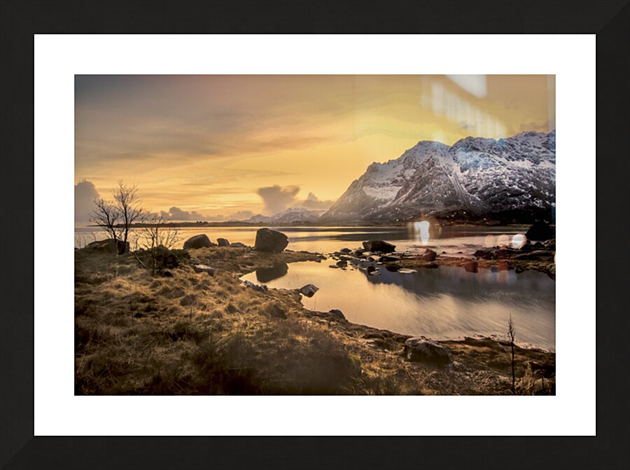 Serenity by the Lofoten Coastal Road Picture Frame print