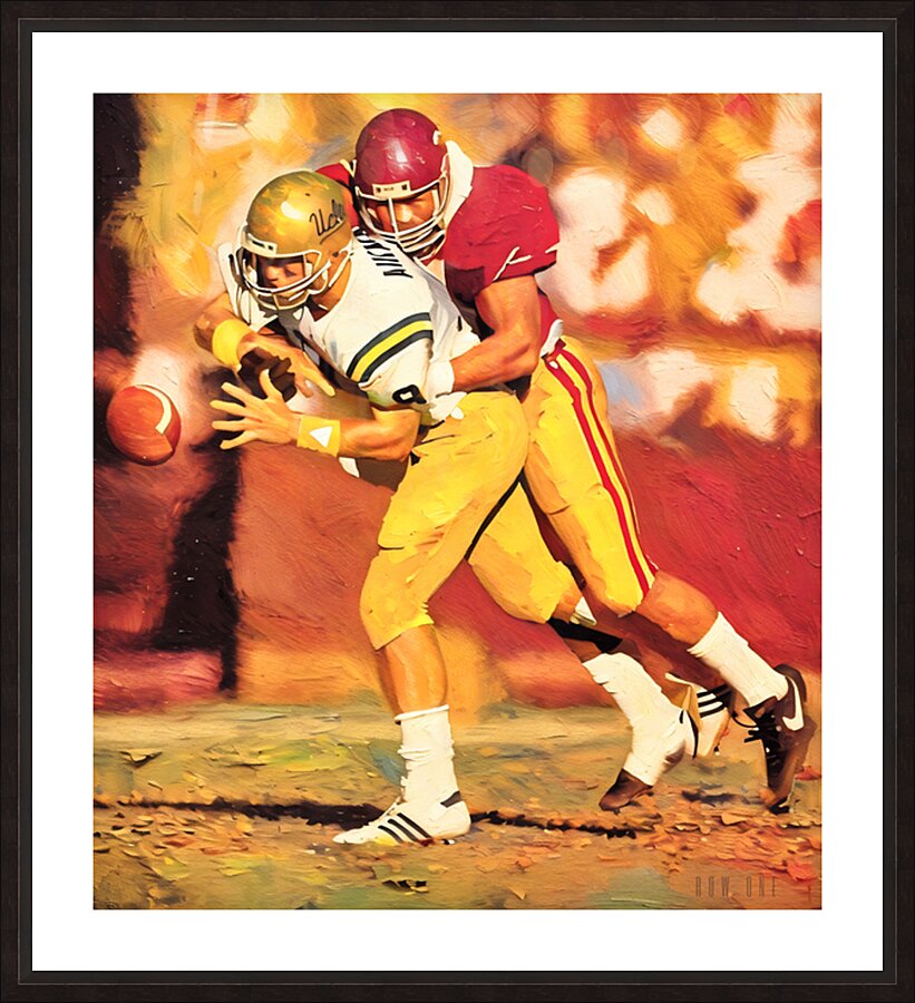 1987 USC Trojans Football Defense Art Picture Frame print