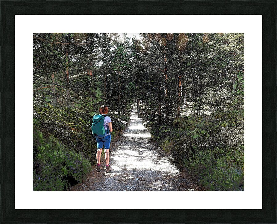  Trail Walking in the Scottish Highlands                                                                                                      Picture Frame print