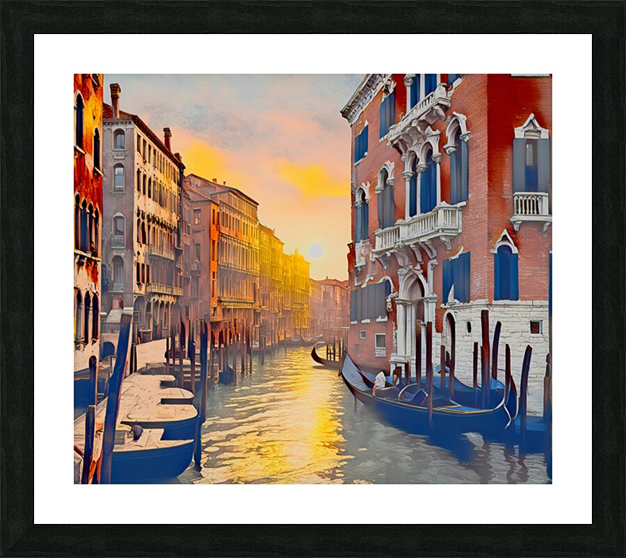 COLORS OF VENICE......VELVET ABSTRACT Picture Frame print