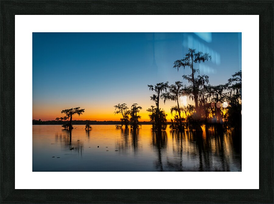 After sunset Lake Martin Breaux Bridge Louisiana Picture Frame print