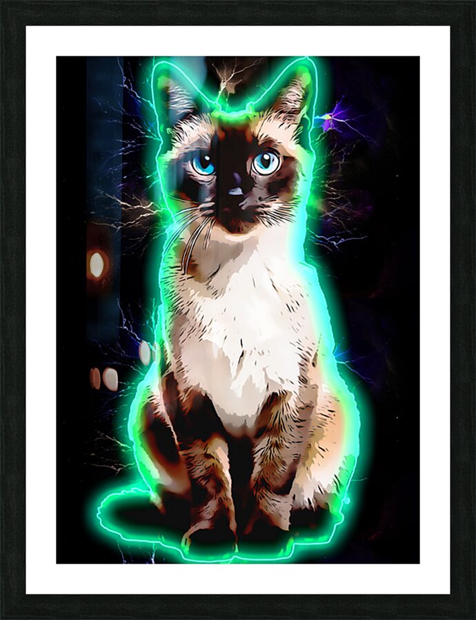 1001 aura neon art siam Picture Frame print