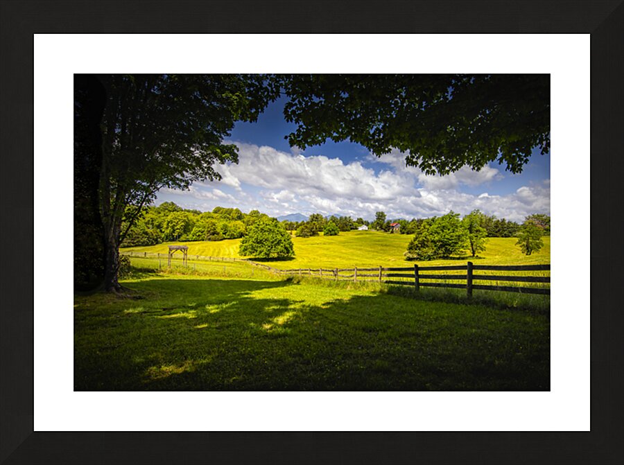 Blue Ridge  Peaks of Otter Mountain  Farm Foothills Picture Frame print