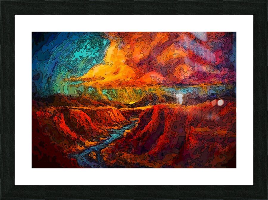 Water Sculpture Picture Frame print