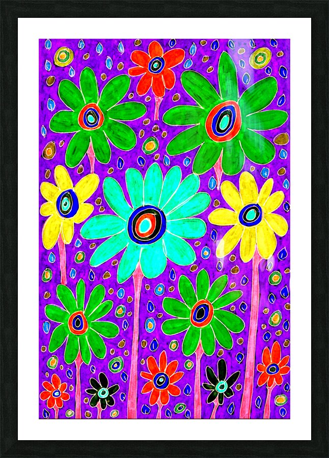  Abstract Vibrant Floral Surprise Picture Frame print