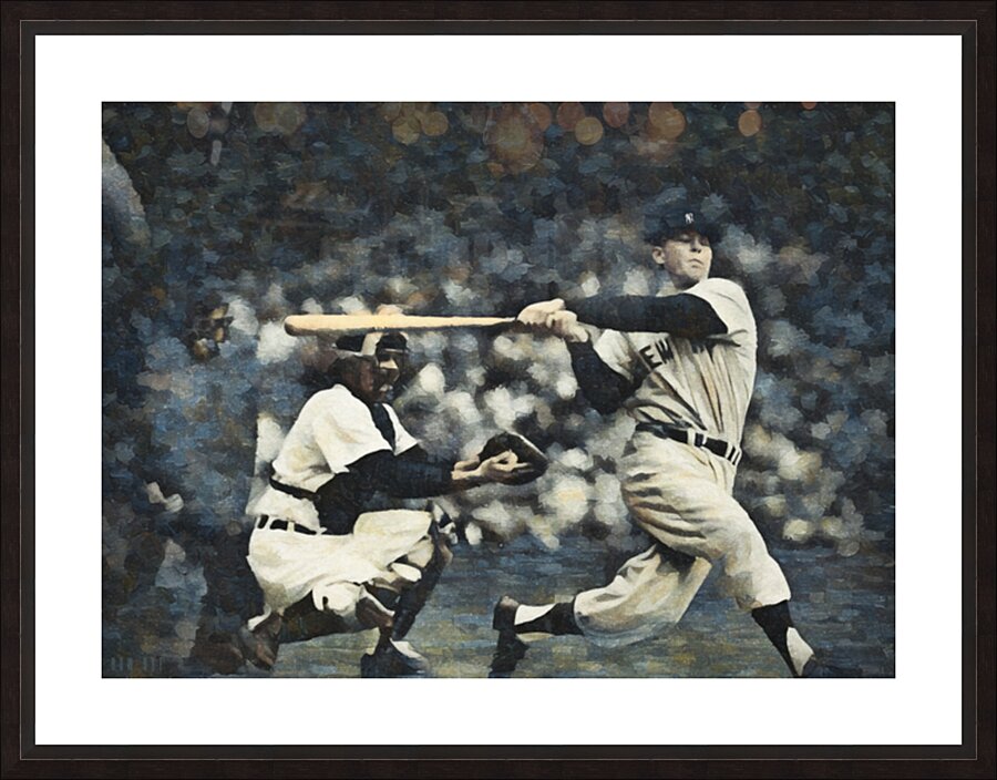 Mickey Mantle Swing Picture Frame print