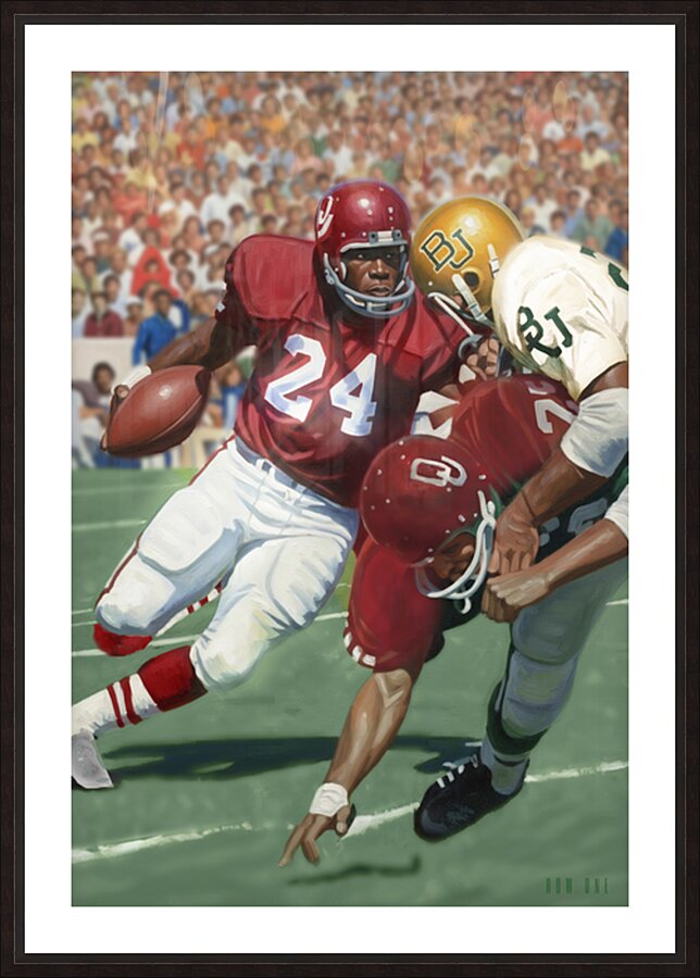 Joe Washington Oklahoma Sooners Football Painting Picture Frame print