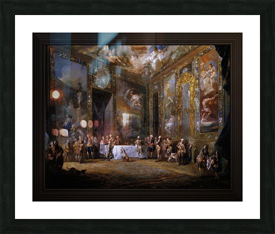Charles III Dining Before The Court by Luis Paret y Alcazar Picture Frame print