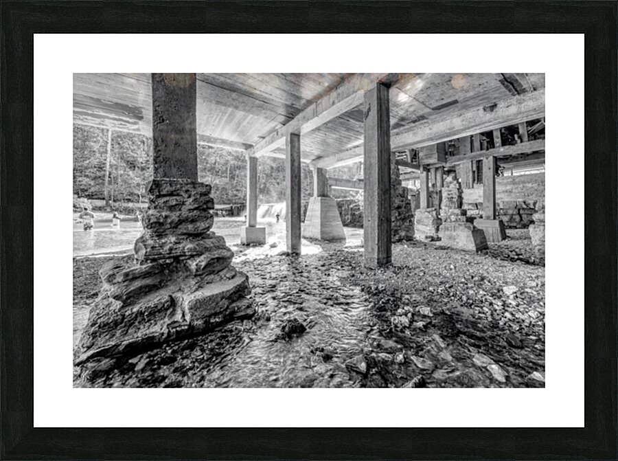 Underneath Rockbridge Mill Grayscale Picture Frame print