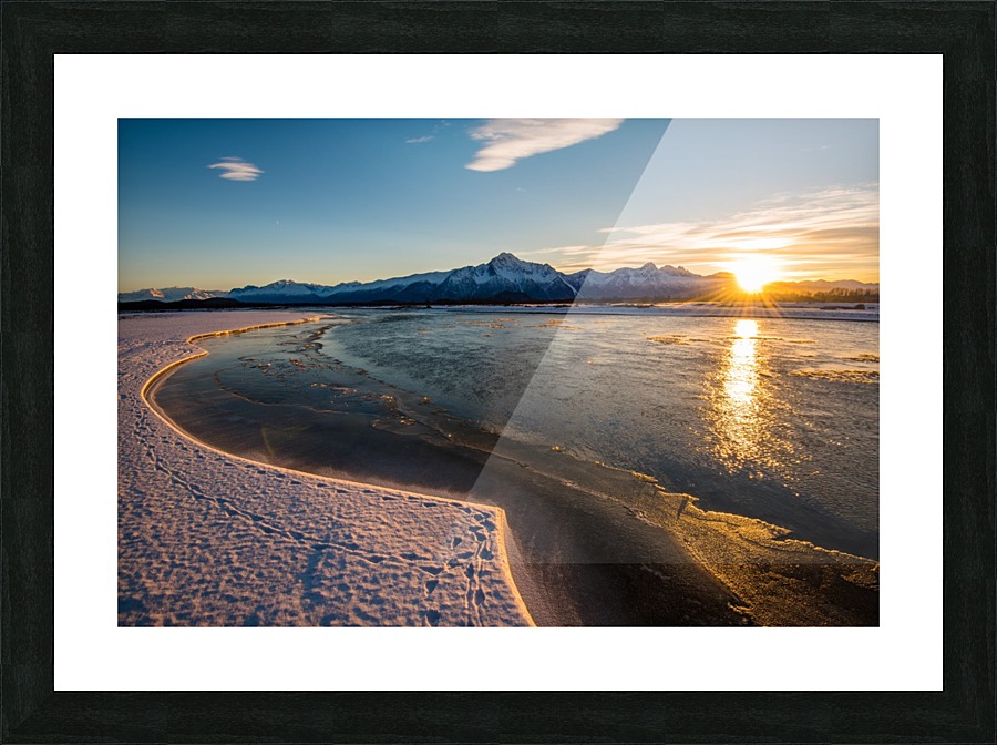Alaskan Winter Sunset Picture Frame print