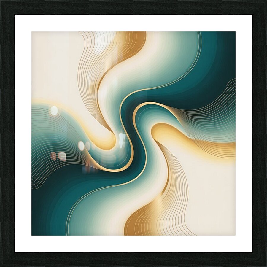 an abstract digital art piece with flowi GvozvM8o Picture Frame print