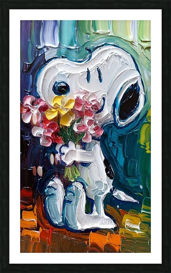 an impressionistic impasto oil painting  OTjkGrO8 Picture Frame print