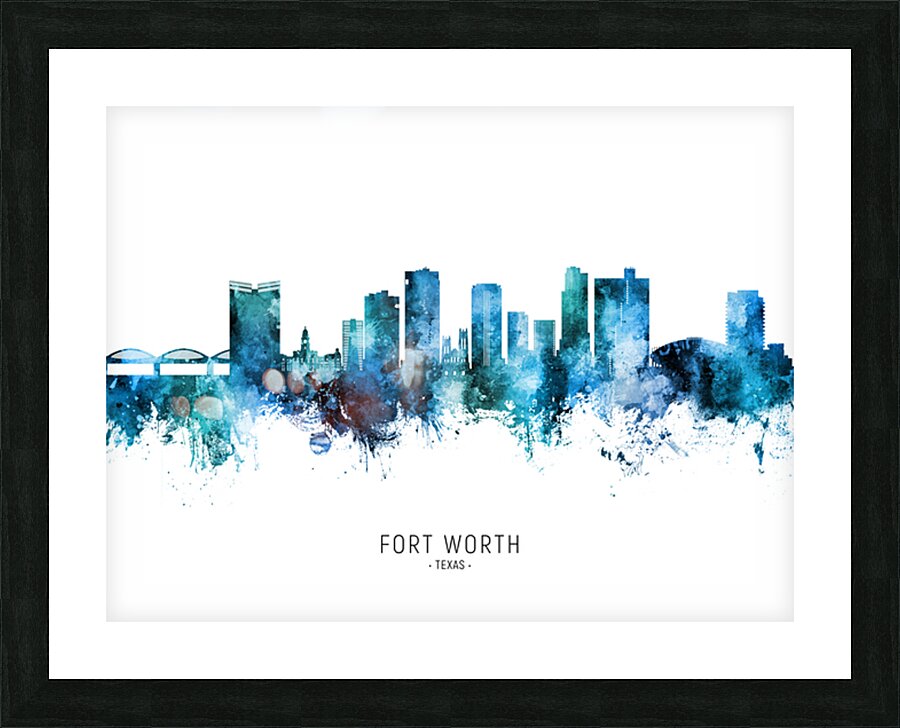 Fort Worth Texas Skyline Picture Frame print