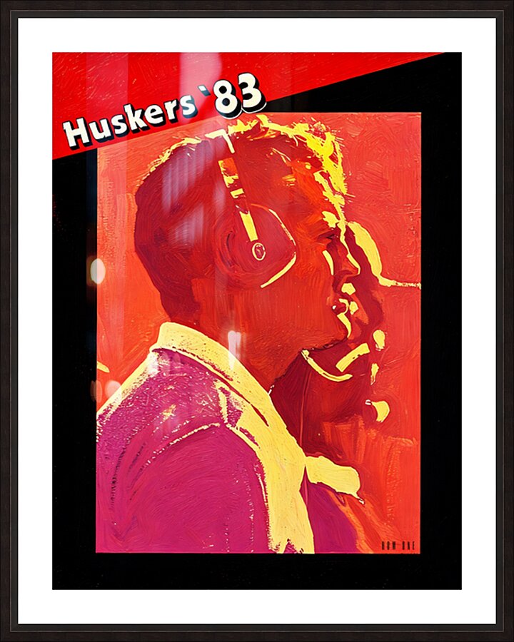 1983 Nebraska Tom Osborne Art Picture Frame print