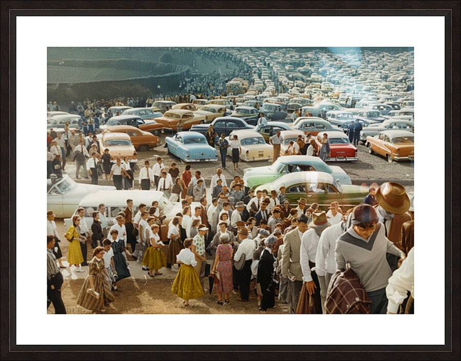 1950s Arkansas Razorback Football Game Day Picture Frame print