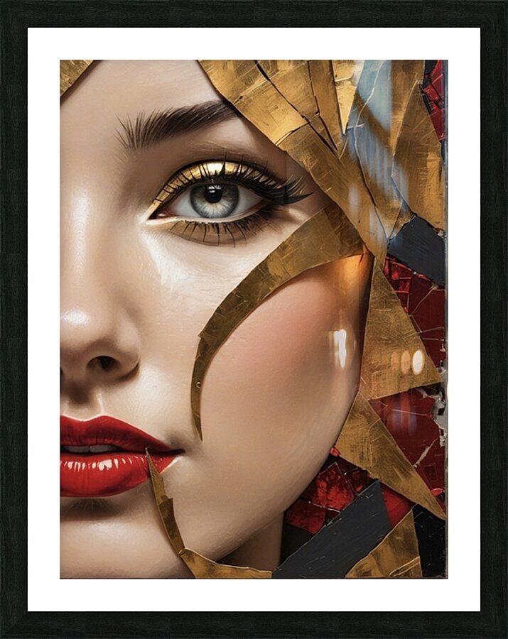 Red Lips Picture Frame Printing